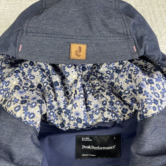 Peak Performance Hipe Hooded Ski Snowboard Jacket Women's size Large Blue Purple - Picture 9 of 16